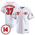 Tlead C.Reds #37 Tyler Stephenson Player White Vapor Premier Limited Home Stitched Jerseys