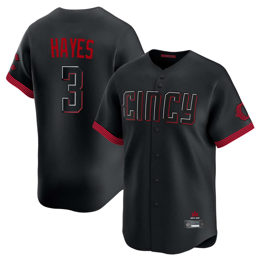 Tlead C.Reds #3 Ke'Bryan Hayes Player Black City Connect Home Limited Stitched Jerseys