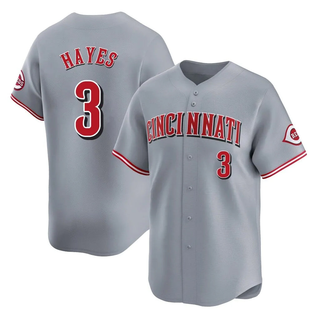 Tlead C.Reds #3 Ke'Bryan Hayes Player Gray Home Limited Stitched Jerseys
