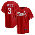 Tlead C.Reds #3 Ke'Bryan Hayes Player Red Home Game Stitched Jerseys