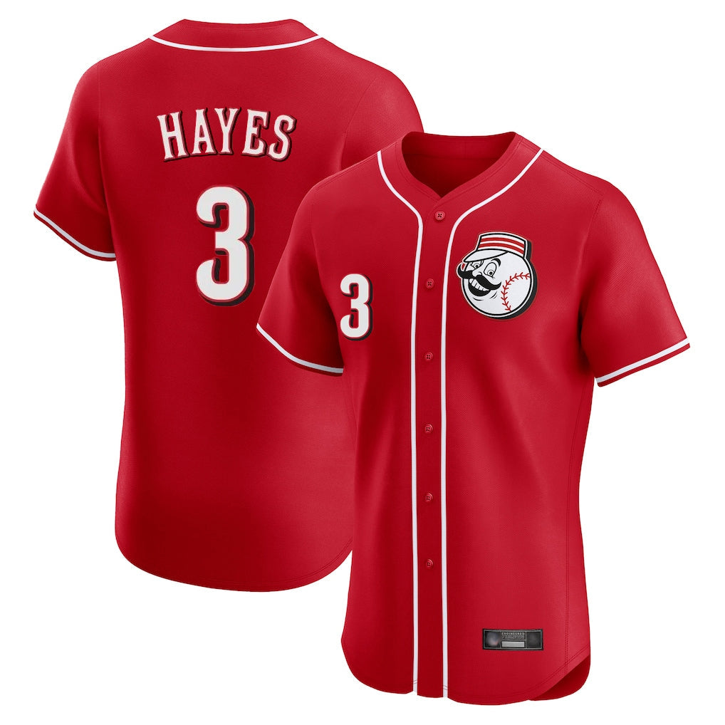 Tlead C.Reds #3 Ke'Bryan Hayes Player Red Limited Elite Home Game Stitched Jerseys