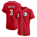 Tlead C.Reds #3 Ke'Bryan Hayes Player Red Limited Elite Home Game Stitched Jerseys