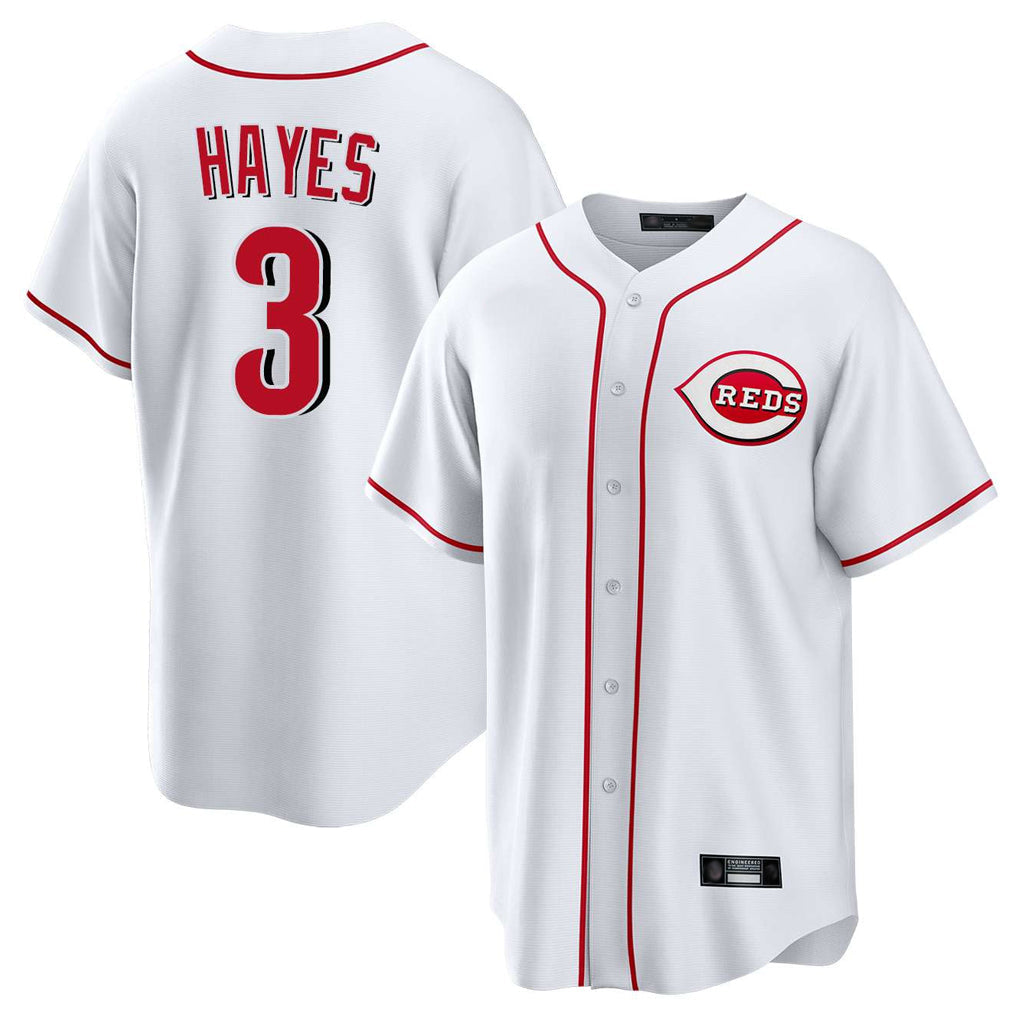 Tlead C.Reds #3 Ke'Bryan Hayes Player White Game Home Stitched Jerseys