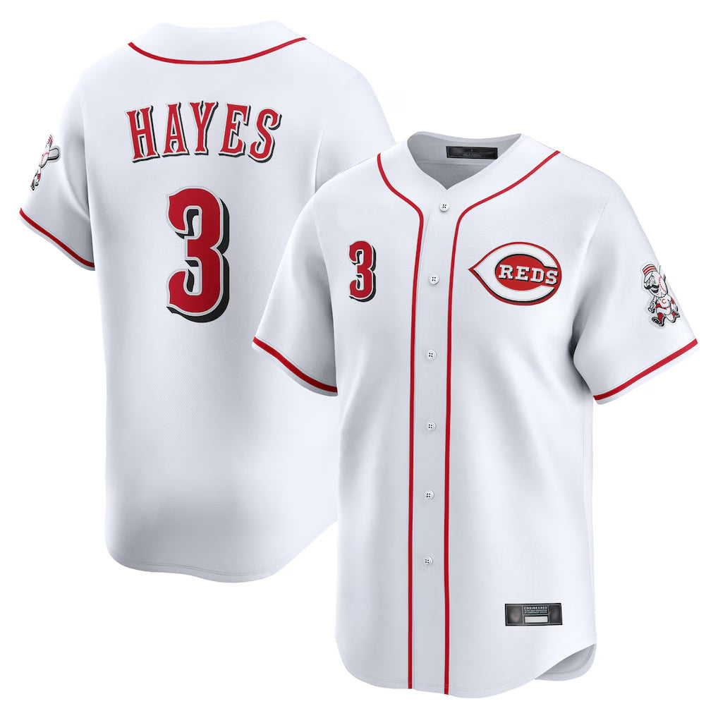 Tlead C.Reds #3 Ke'Bryan Hayes Player White Home Limited Stitched Jerseys