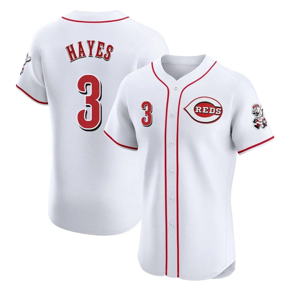 Tlead C.Reds #3 Ke'Bryan Hayes Player White Limited Elite Home Stitched Jerseys