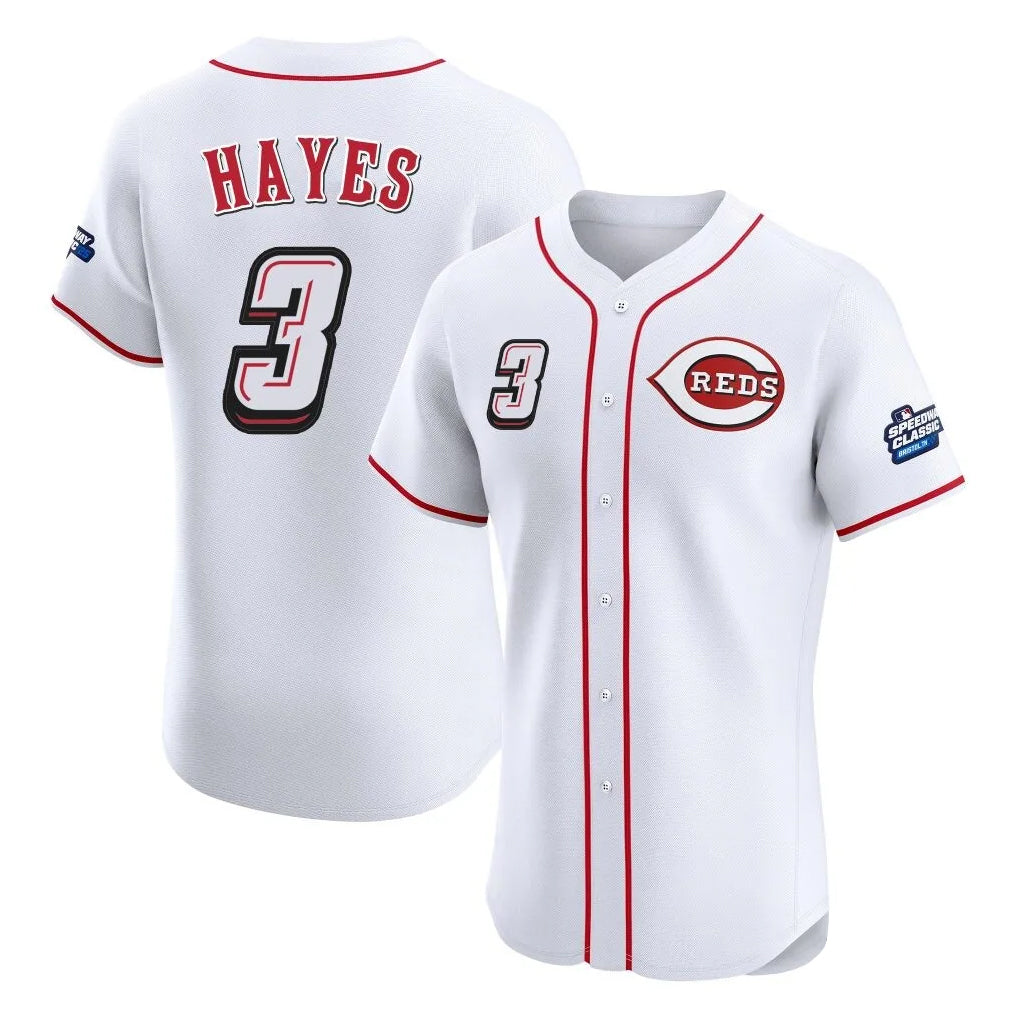 Tlead C.Reds #3 Ke'Bryan Hayes Player White Speedway Classic Limited Elite Home Stitched Jerseys