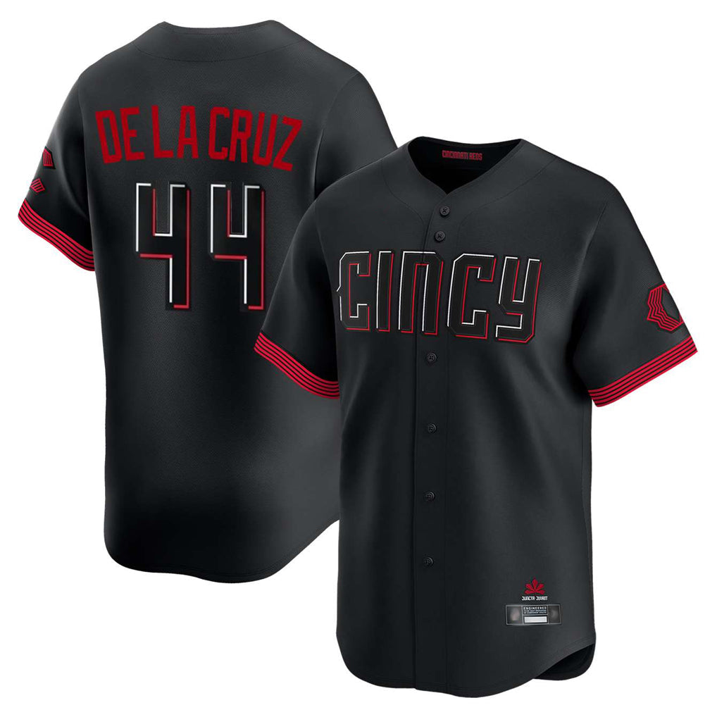 Tlead C.Reds #44 Elly De La Cruz Player Black City Connect Home Limited Stitched Jerseys