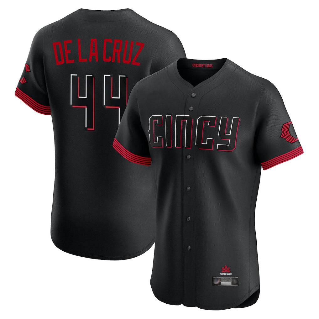 Tlead C.Reds #44 Elly De La Cruz Player Black City Connect Limited Elite Home Stitched Jerseys