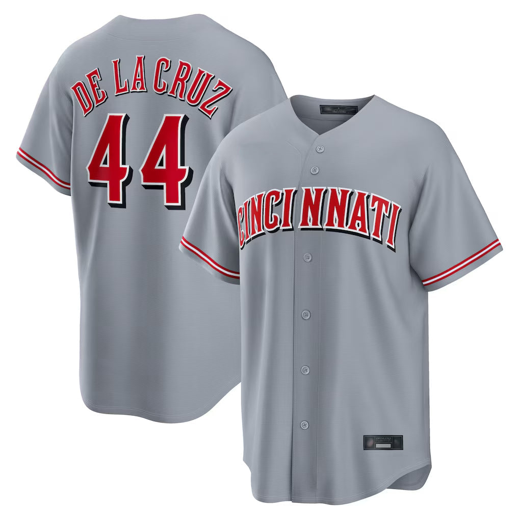 Tlead C.Reds #44 Elly De La Cruz Player Gray Home Game Stitched Jerseys