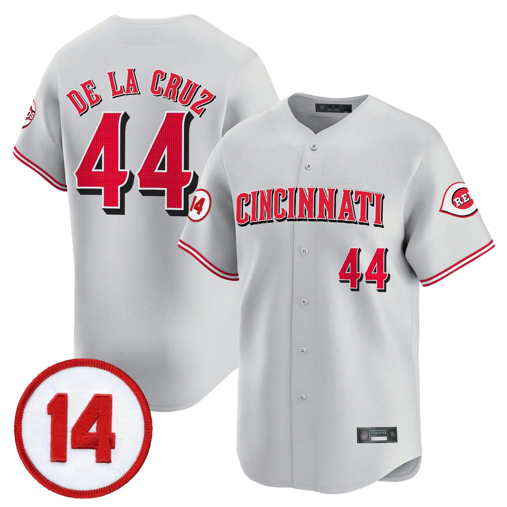 Tlead C.Reds #44 Elly De La Cruz Player Gray Vapor Premier Limited Home Stitched Jerseys