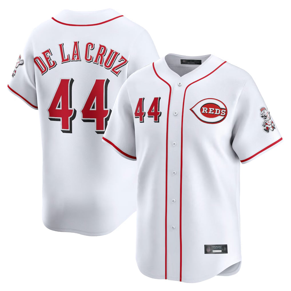 Tlead C.Reds #44 Elly De La Cruz Player White Home Limited Stitched Jerseys