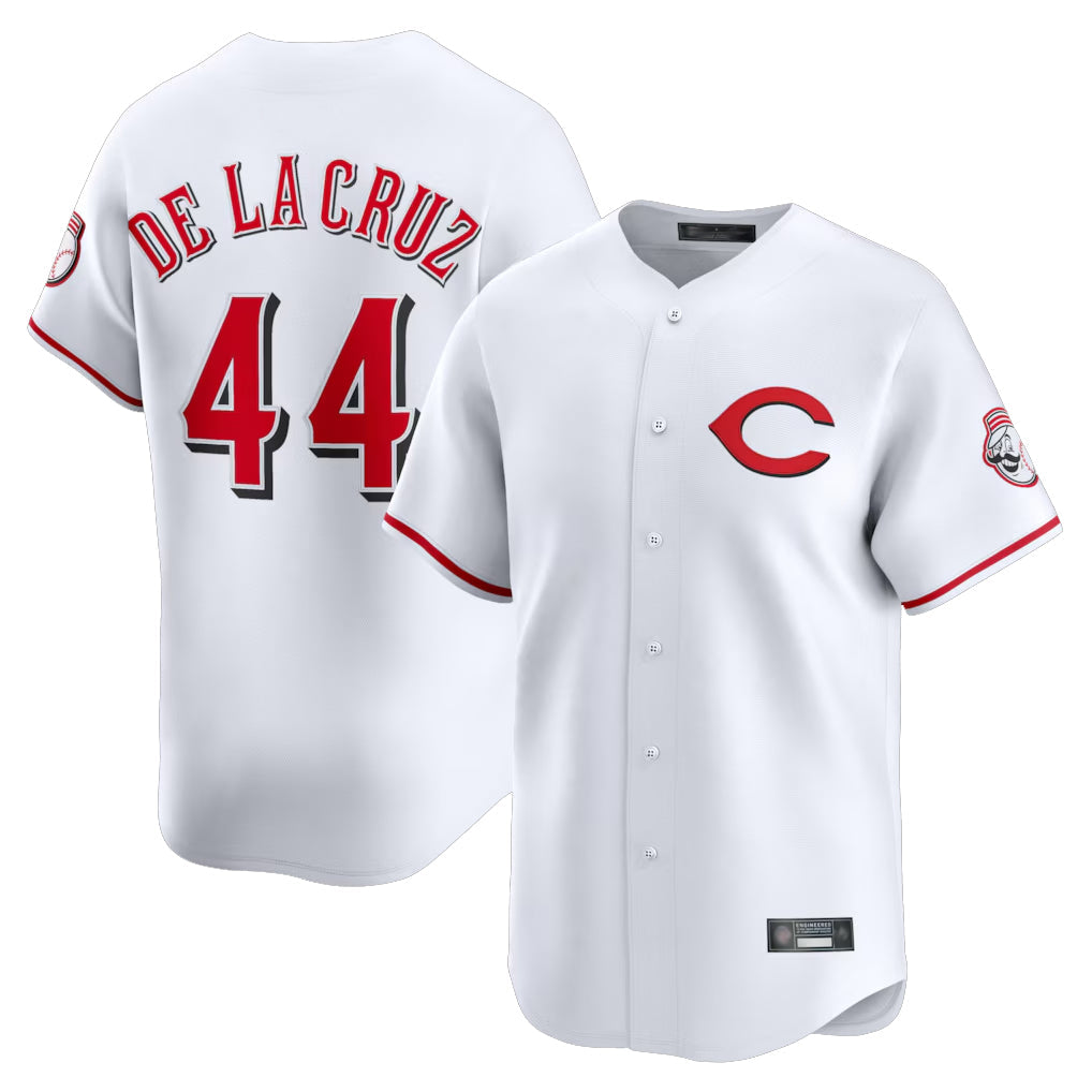Tlead C.Reds #44 Elly De La Cruz Player White Limited Home Stitched Jerseys