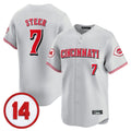 Tlead C.Reds #7 Spencer Steer Player Gray Vapor Premier Limited Home Stitched Jerseys