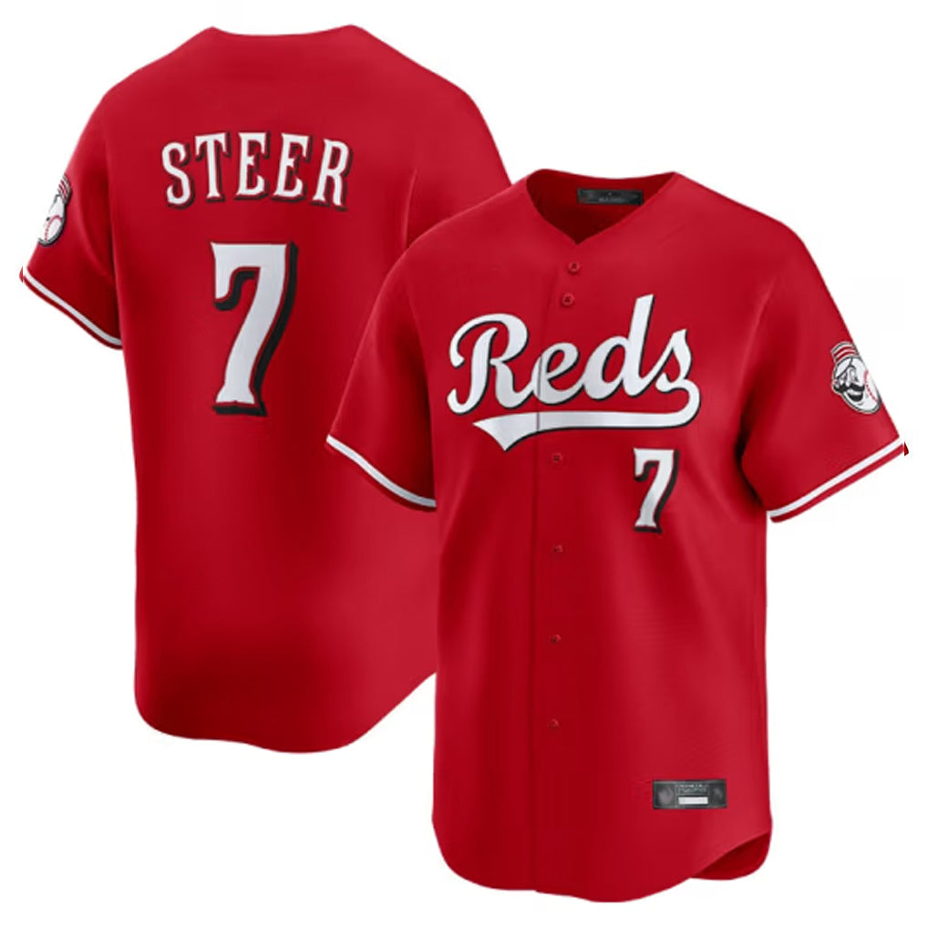 Tlead C.Reds #7 Spencer Steer Player Red Home Limited Stitched Jerseys