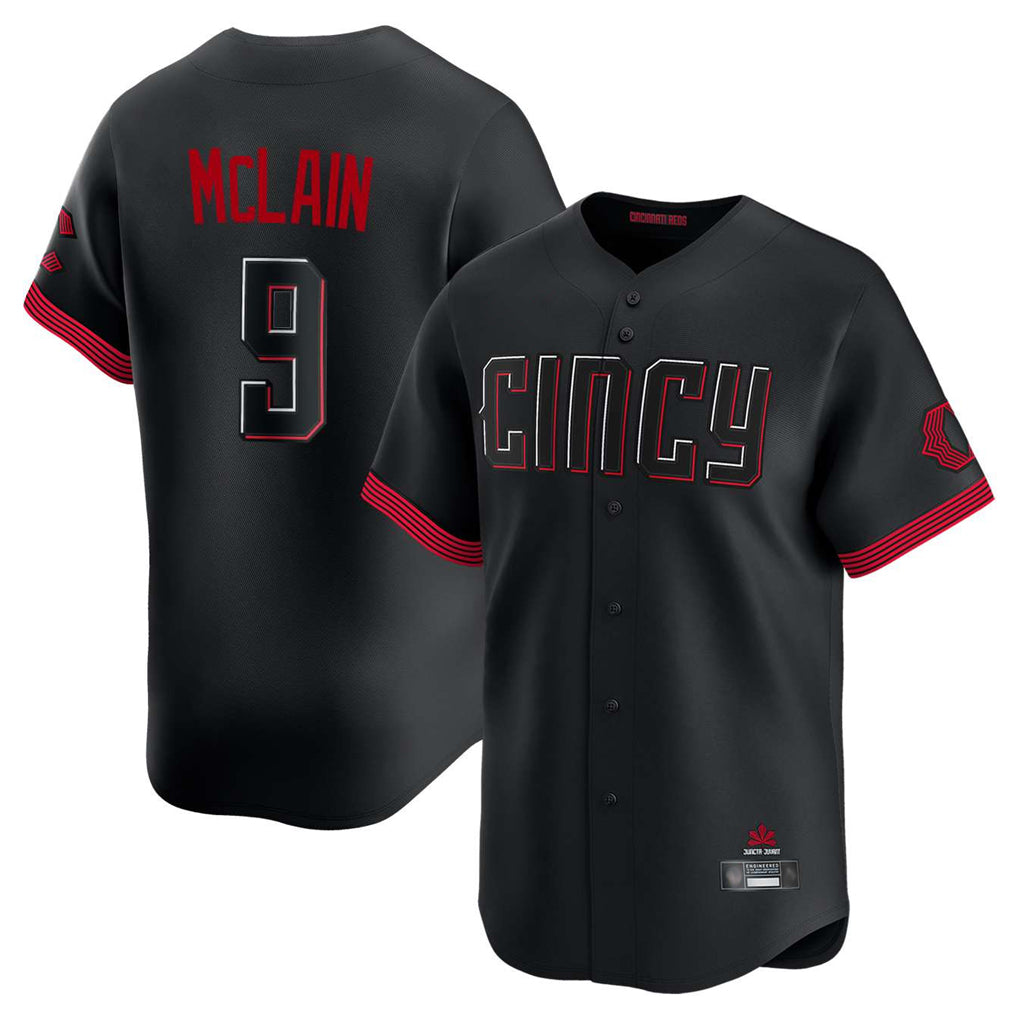 Tlead C.Reds #9 Matt McLain Player Black City Connect Home Limited Stitched Jerseys