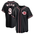 Tlead C.Reds #9 Matt McLain Player Black Fashion Out Home Game Stitched Jerseys