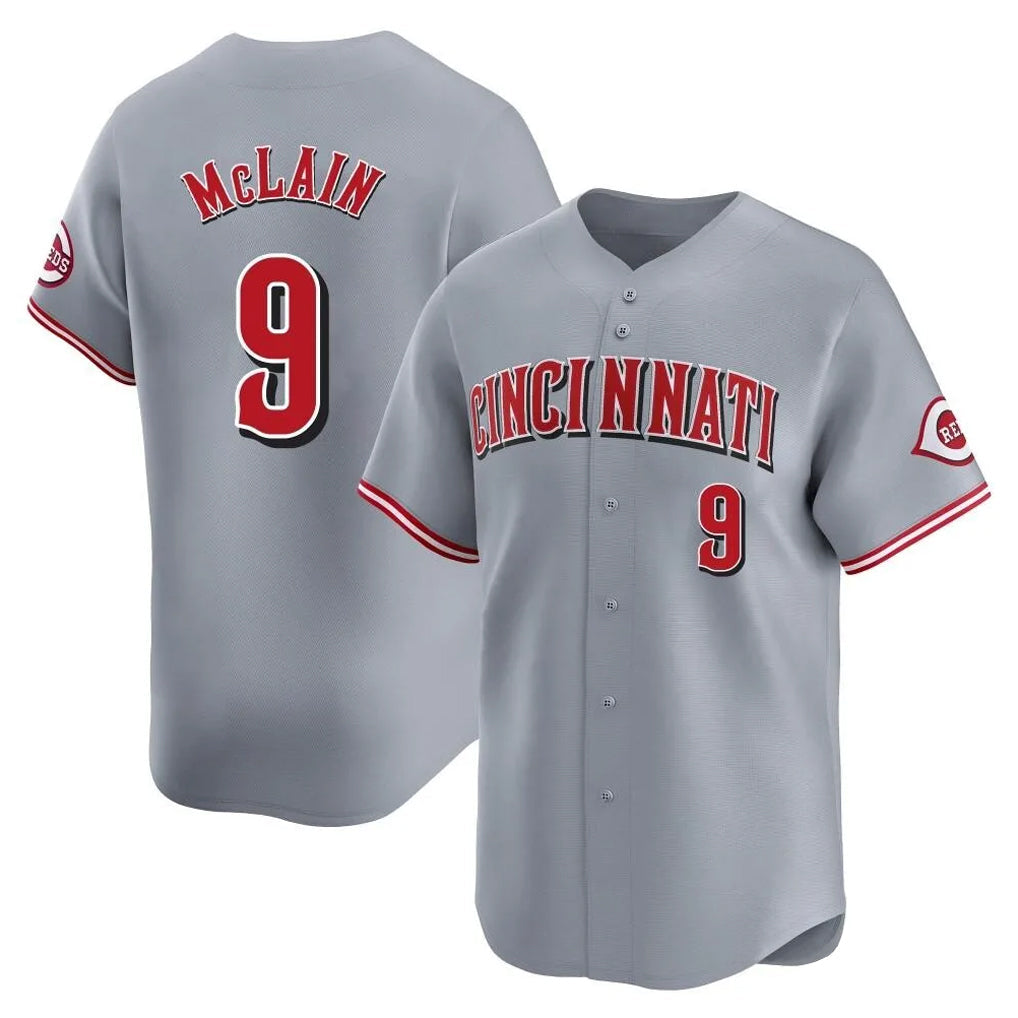 Tlead C.Reds #9 Matt McLain Player Gray Home Limited Stitched Jerseys