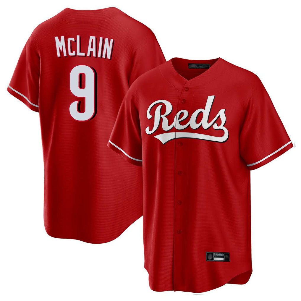 Tlead C.Reds #9 Matt McLain Player Red Home Game Stitched Jerseys