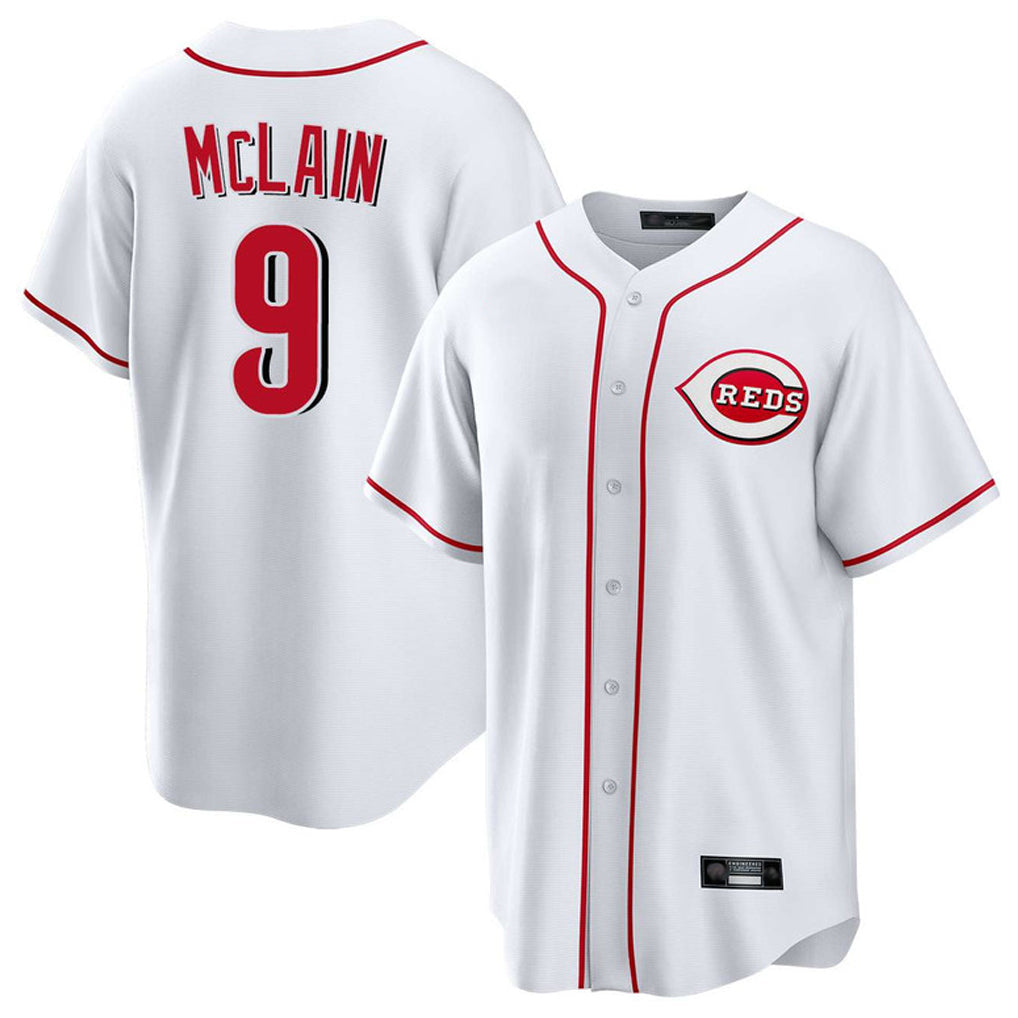 Tlead C.Reds #9 Matt McLain Player White Game Home Stitched Jerseys