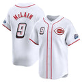 Tlead C.Reds #9 Matt McLain Player White Speedway Classic Home Limited Stitched Jerseys