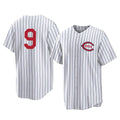 Tlead C.Reds #9 Matt McLain Player White Stripe Field of Dreams Game Home Stitched Jerseys
