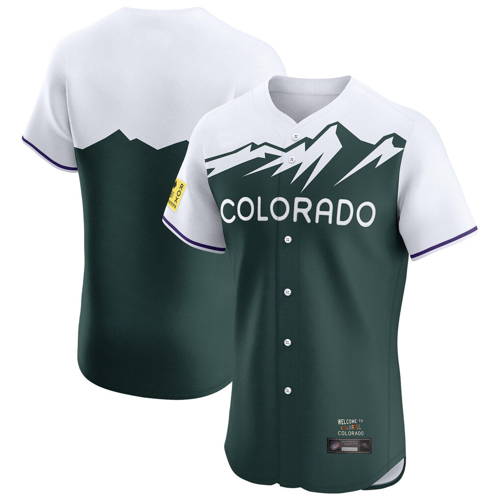 Tlead C.Rockies Green City Connect Limited Elite Home Blank Player Stitched Jerseys