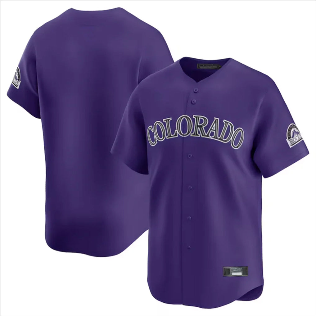 Tlead C.Rockies Purple Limited Home Blank Player Stitched Jerseys