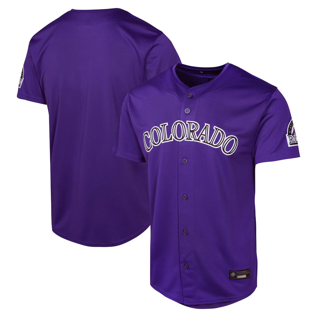 Tlead C.Rockies Purple Limited Home Game Blank Player Stitched Jerseys
