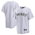 Tlead C.Rockies White Game Home Blank Player Stitched Jerseys