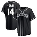 Tlead C.Rockies #14 Ezequiel Tovar Player Black Fashion Out Home Game Stitched Jerseys