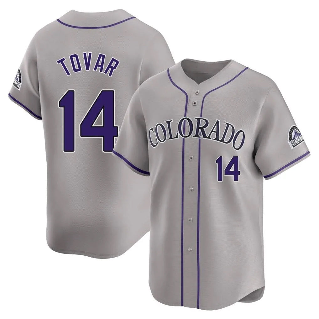 Tlead C.Rockies #14 Ezequiel Tovar Player Gray Limited Home Stitched Jerseys