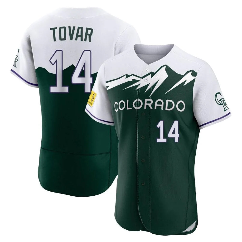 Tlead C.Rockies #14 Ezequiel Tovar Player Green City Connect Limited Elite Home Stitched Jerseys