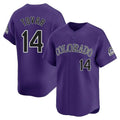 Tlead C.Rockies #14 Ezequiel Tovar Player Purple Limited Home Stitched Jerseys