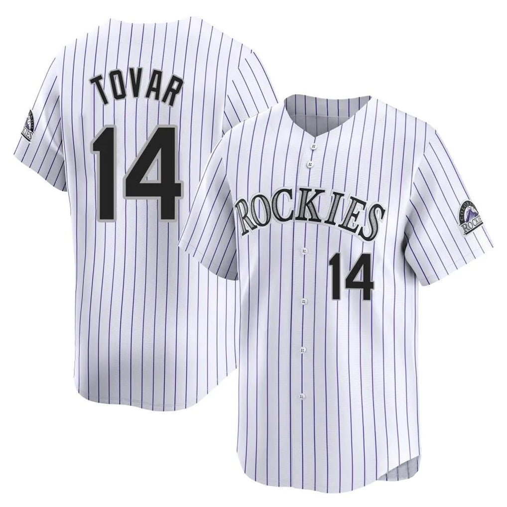 Tlead C.Rockies #14 Ezequiel Tovar Player White Limited Home Stitched Jerseys
