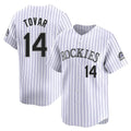 Tlead C.Rockies #14 Ezequiel Tovar Player White Limited Home Stitched Jerseys