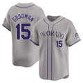 Tlead C.Rockies #15 Hunter Goodman Player Gray Limited Home Stitched Jerseys