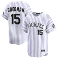 Tlead C.Rockies #15 Hunter Goodman Player White Limited Home Stitched Jerseys
