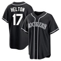 Tlead C.Rockies #17 Todd Helton Player Black Fashion Out Home Game Stitched Jerseys