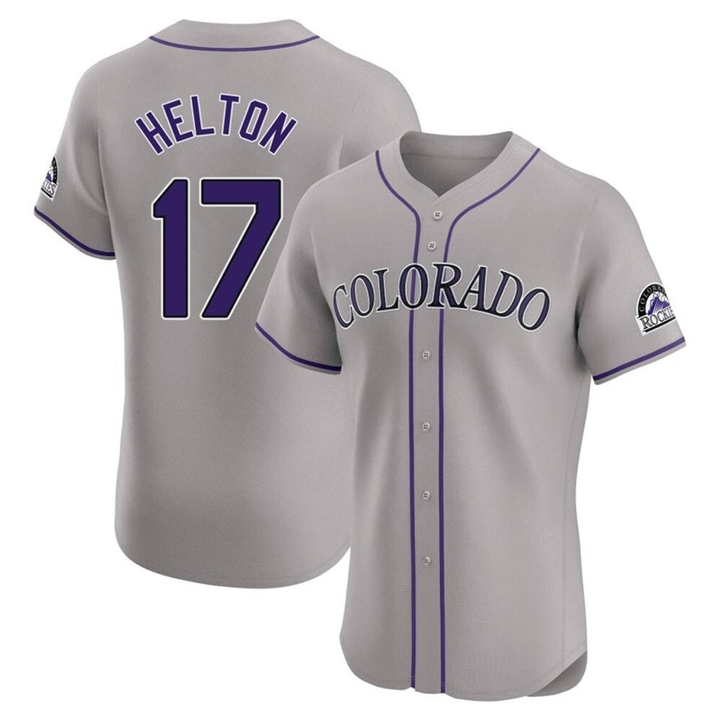 Tlead C.Rockies #17 Todd Helton Player Gray Limited Elite Home Stitched Jerseys
