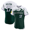 Tlead C.Rockies #17 Todd Helton Player Green City Connect Limited Elite Home Stitched Jerseys