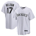 Tlead C.Rockies #17 Todd Helton Player White Game Home Stitched Jerseys