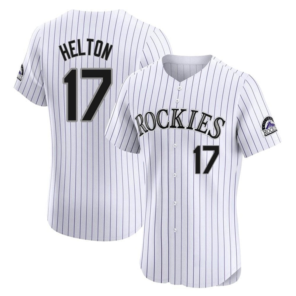 Tlead C.Rockies #17 Todd Helton Player White Limited Elite Home Stitched Jerseys