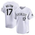 Tlead C.Rockies #17 Todd Helton Player White Limited Home Stitched Jerseys