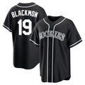 Tlead C.Rockies #19 Charlie Blackmon Player Black Fashion Out Home Game Stitched Jerseys