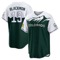 Tlead C.Rockies #19 Charlie Blackmon Player Green City Connect Home Game Stitched Jerseys