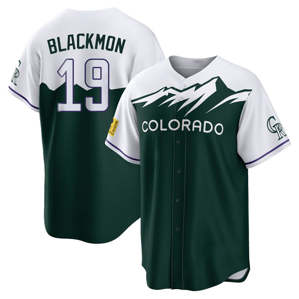 Tlead C.Rockies #19 Charlie Blackmon Player Green City Connect Home Game Stitched Jerseys