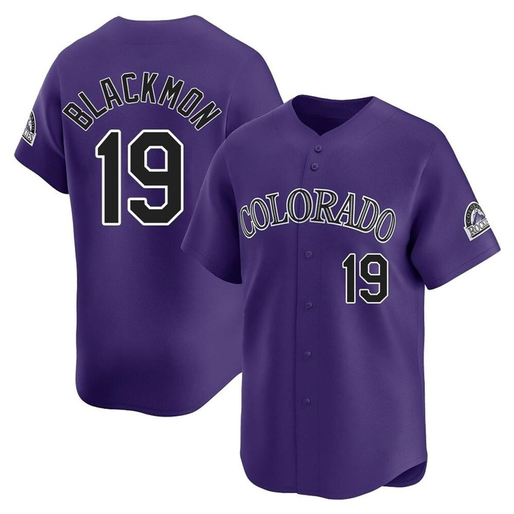 Tlead C.Rockies #19 Charlie Blackmon Player Purple Limited Home Stitched Jerseys
