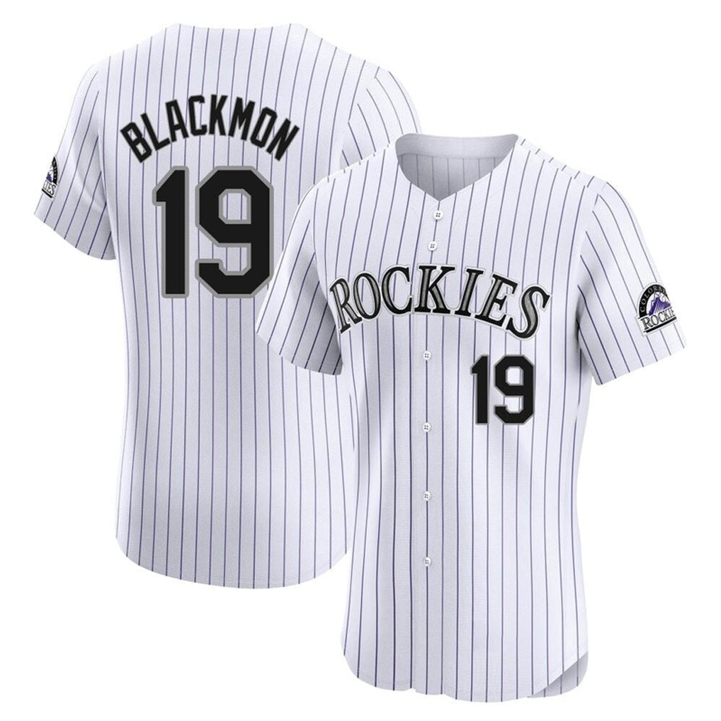 Tlead C.Rockies #19 Charlie Blackmon Player White Limited Elite Home Stitched Jerseys