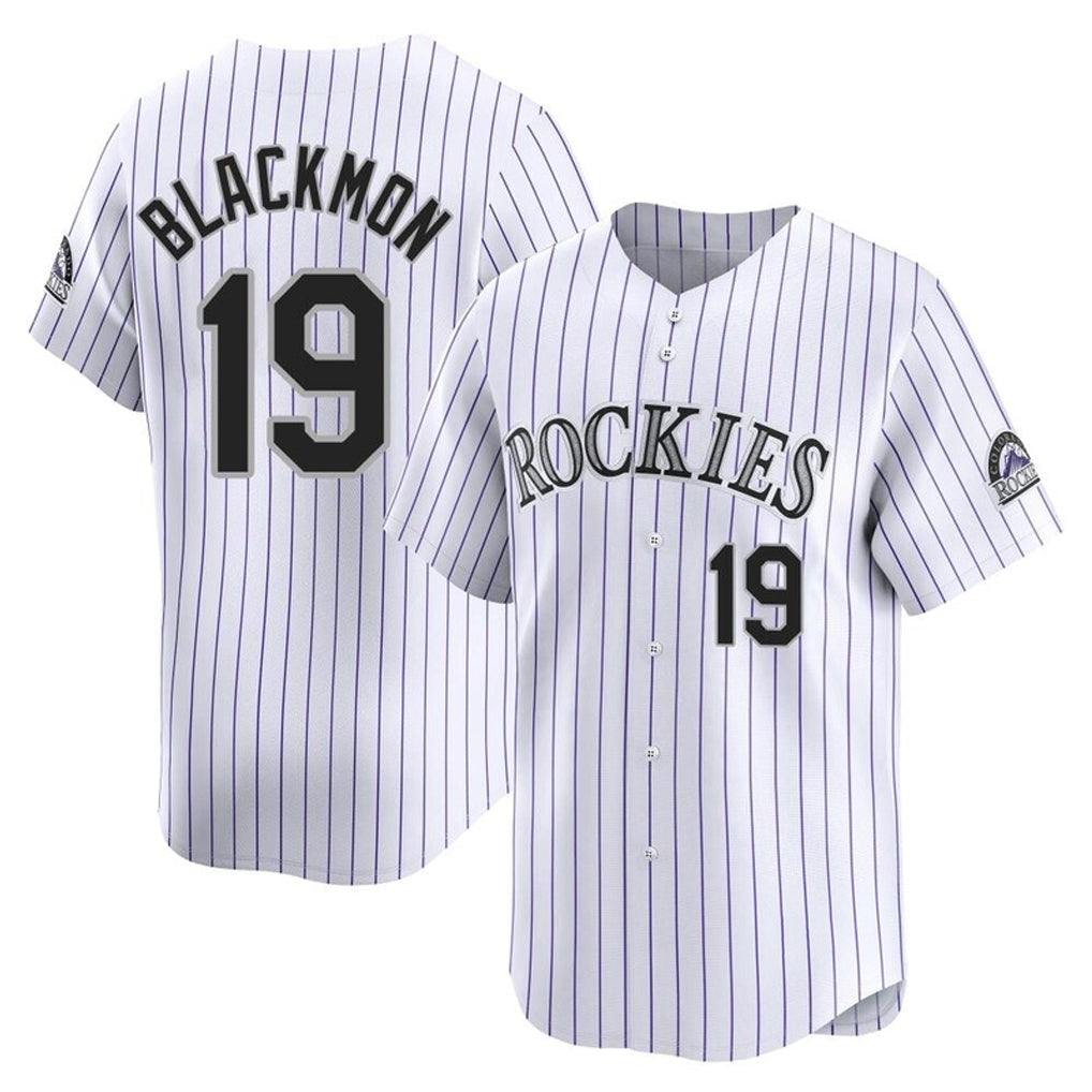 Tlead C.Rockies #19 Charlie Blackmon Player White Limited Home Stitched Jerseys