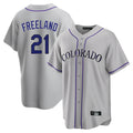 Tlead C.Rockies #21 Kyle Freeland Player Gray Game Home Stitched Jerseys